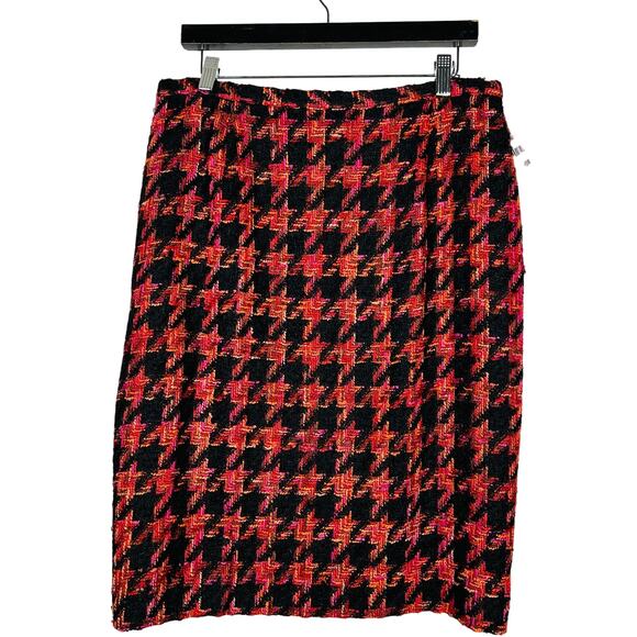 NEW! Designs by Seymour Houndstooth Pencil Skirt Bright Career Casual - 14 - Picture 1 of 5